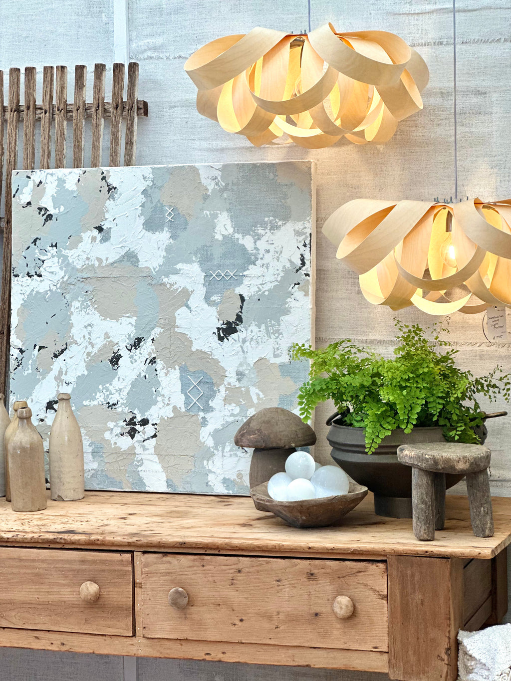 SCANDINAVIAN STYLE WOOD LIGHT FIXTURE
