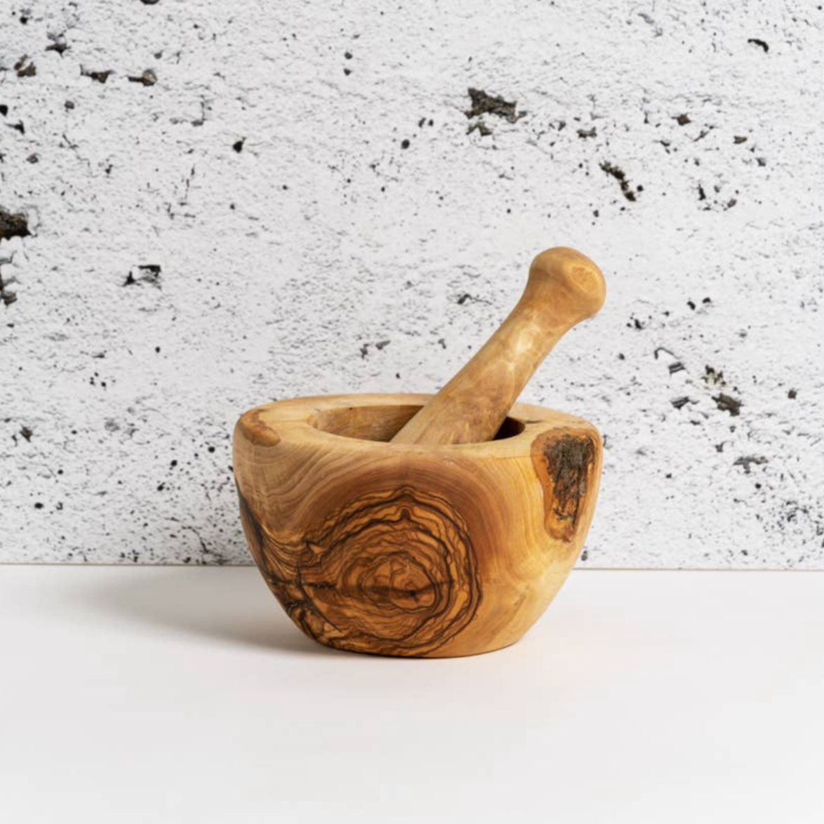 OLIVEWOOD MORTAR + PESTLE — LARGE