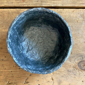 FOOTED PAPER MACHE BOWL