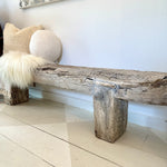RECLAIMED WOOD BEAM BENCH