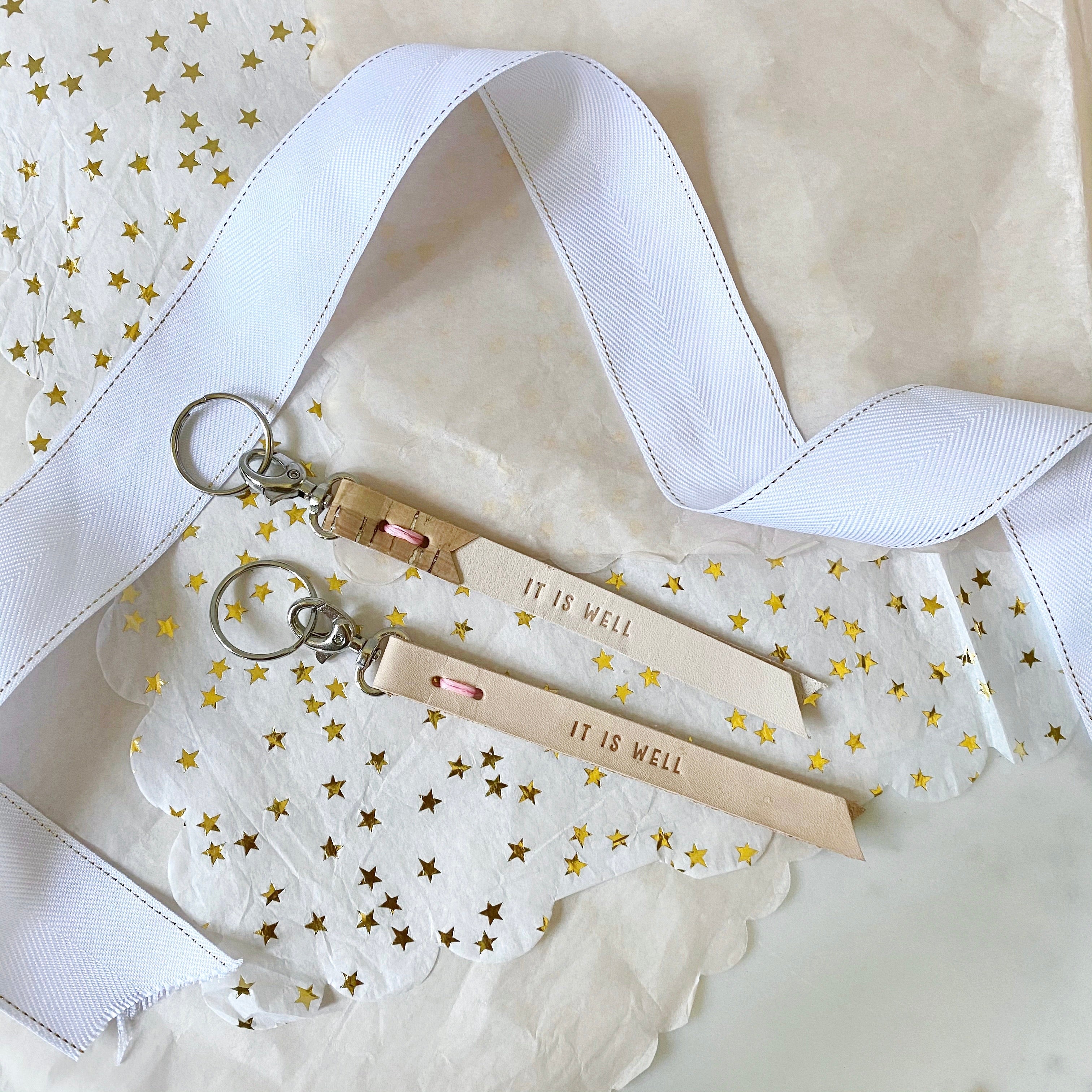 IT IS WELL LEATHER KEY CHAIN {SHOP FOR A CAUSE}