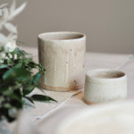 CREAM GLAZED BEAKER